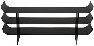 Noir Kyoto Console Table - Elegant Black Iron Design for Modern, Minimalist Spaces, Perfect for Any Room GCON344MTB