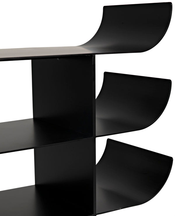 Noir Kyoto Console Table - Elegant Black Iron Design for Modern, Minimalist Spaces, Perfect for Any Room GCON344MTB