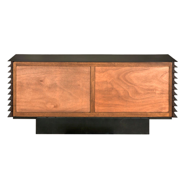 Noir Elevation Sideboard - Dark Walnut & Iron - Stylish Storage for Modern Living & Dining Spaces GCON347DW