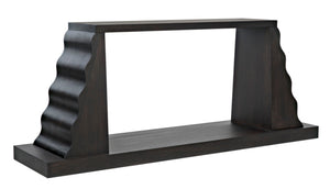 Noir Aurora Console Table in Deep Ebony Walnut - Artisan-Crafted, Modern Design for Stylish Interiors GCON353EB