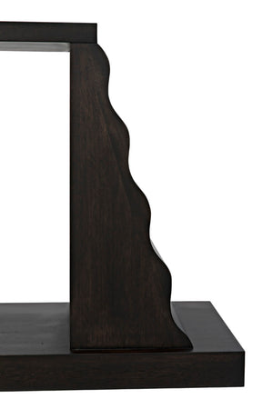 Noir Aurora Console Table in Deep Ebony Walnut - Artisan-Crafted, Modern Design for Stylish Interiors GCON353EB