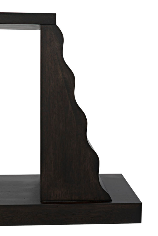 Noir Aurora Console Table in Deep Ebony Walnut - Artisan-Crafted, Modern Design for Stylish Interiors GCON353EB