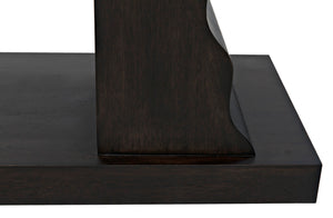 Noir Aurora Console Table in Deep Ebony Walnut - Artisan-Crafted, Modern Design for Stylish Interiors GCON353EB