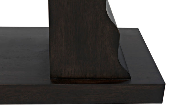 Noir Aurora Console Table in Deep Ebony Walnut - Artisan-Crafted, Modern Design for Stylish Interiors GCON353EB