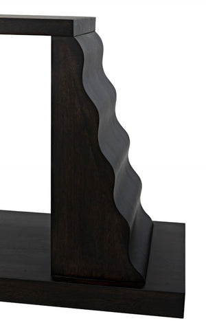 Noir Aurora Console Table in Deep Ebony Walnut - Artisan-Crafted, Modern Design for Stylish Interiors GCON353EB