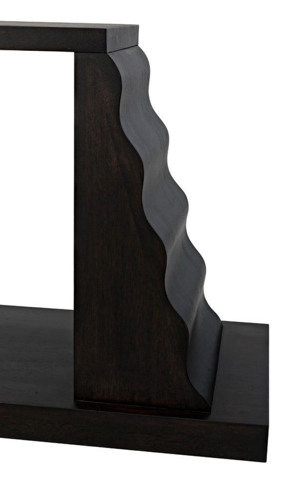 Noir Aurora Console Table in Deep Ebony Walnut - Artisan-Crafted, Modern Design for Stylish Interiors GCON353EB