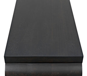 Noir Aurora Console Table in Deep Ebony Walnut - Artisan-Crafted, Modern Design for Stylish Interiors GCON353EB