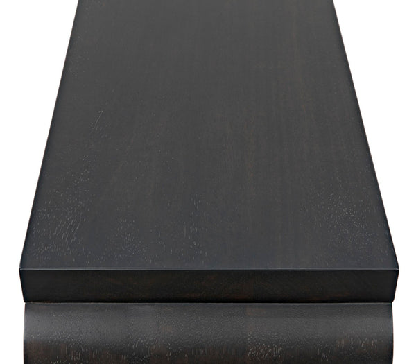 Noir Aurora Console Table in Deep Ebony Walnut - Artisan-Crafted, Modern Design for Stylish Interiors GCON353EB