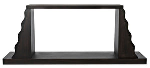 Noir Aurora Console Table in Deep Ebony Walnut - Artisan-Crafted, Modern Design for Stylish Interiors GCON353EB