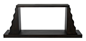 Noir Aurora Console Table in Deep Ebony Walnut - Artisan-Crafted, Modern Design for Stylish Interiors GCON353EB
