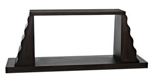 Noir Aurora Console Table in Deep Ebony Walnut - Artisan-Crafted, Modern Design for Stylish Interiors GCON353EB