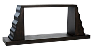 Noir Aurora Console Table in Deep Ebony Walnut - Artisan-Crafted, Modern Design for Stylish Interiors GCON353EB