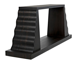 Noir Aurora Console Table in Deep Ebony Walnut - Artisan-Crafted, Modern Design for Stylish Interiors GCON353EB