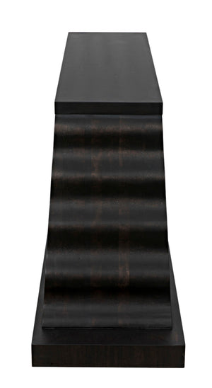 Noir Aurora Console Table in Deep Ebony Walnut - Artisan-Crafted, Modern Design for Stylish Interiors GCON353EB