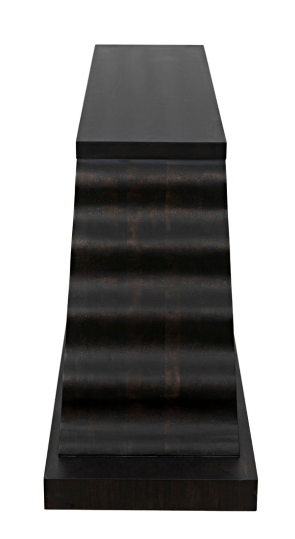 Noir Aurora Console Table in Deep Ebony Walnut - Artisan-Crafted, Modern Design for Stylish Interiors GCON353EB