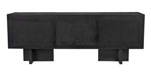 Noir Amidala Sideboard - Handcrafted Mahogany Buffet with Brass Accents for Elegant Storage Solutions Two Tone Pale GCON365P