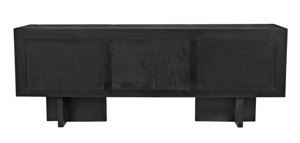 Noir Amidala Sideboard - Handcrafted Mahogany Buffet with Brass Accents for Elegant Storage Solutions Two Tone Pale GCON365P