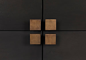 Noir Amidala Sideboard - Handcrafted Mahogany Buffet with Brass Accents for Elegant Storage Solutions Two Tone Pale GCON365P