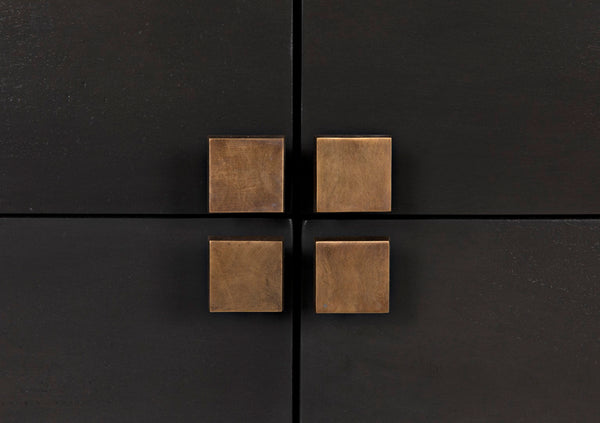 Noir Amidala Sideboard - Handcrafted Mahogany Buffet with Brass Accents for Elegant Storage Solutions Two Tone Pale GCON365P