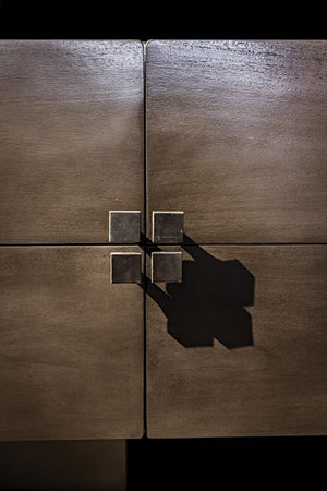 Noir Amidala Sideboard - Handcrafted Mahogany Buffet with Brass Accents for Elegant Storage Solutions Two Tone Pale GCON365P