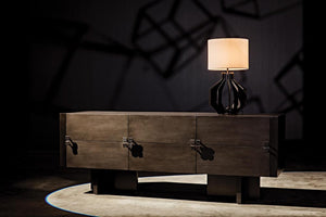 Noir Amidala Sideboard - Handcrafted Mahogany Buffet with Brass Accents for Elegant Storage Solutions Two Tone Pale GCON365P