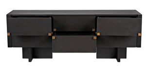 Noir Amidala Sideboard - Handcrafted Mahogany Buffet with Brass Accents for Elegant Storage Solutions Two Tone Pale GCON365P