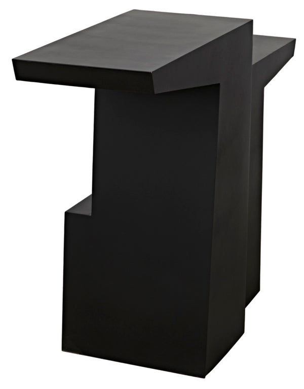 Noir Jazz Console Table - Handcrafted Matte Black Iron Design for Modern Entryway & Living Space Elegance GCON369MTB