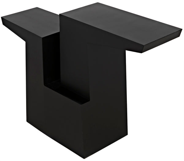 Noir Jazz Console Table - Handcrafted Matte Black Iron Design for Modern Entryway & Living Space Elegance GCON369MTB