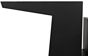 Noir Jazz Console Table - Handcrafted Matte Black Iron Design for Modern Entryway & Living Space Elegance GCON369MTB