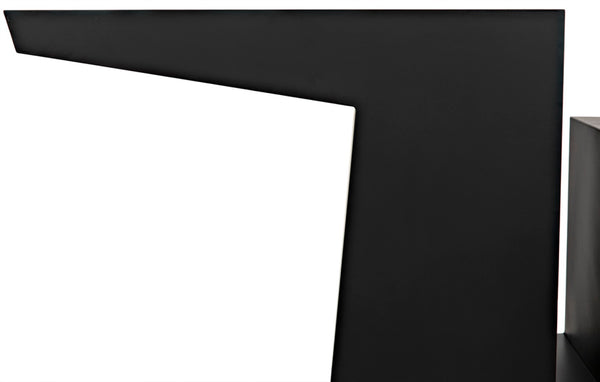 Noir Jazz Console Table - Handcrafted Matte Black Iron Design for Modern Entryway & Living Space Elegance GCON369MTB