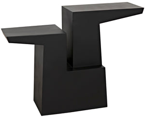 Noir Jazz Console Table - Handcrafted Matte Black Iron Design for Modern Entryway & Living Space Elegance GCON369MTB