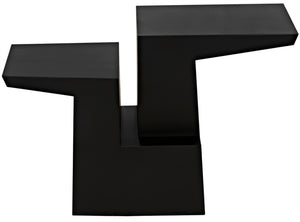 Noir Jazz Console Table - Handcrafted Matte Black Iron Design for Modern Entryway & Living Space Elegance GCON369MTB