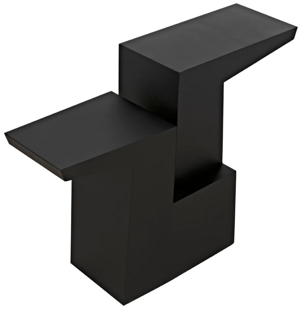 Noir Jazz Console Table - Handcrafted Matte Black Iron Design for Modern Entryway & Living Space Elegance GCON369MTB