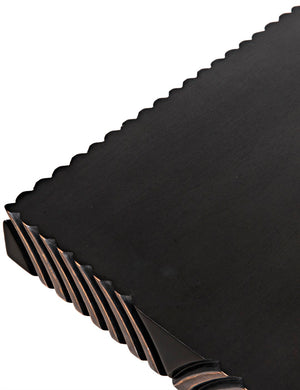 Noir Ray Console Table – Hand-Carved Mahogany with Pale Finish, Sculptural Design for Modern Interiors GCON370P