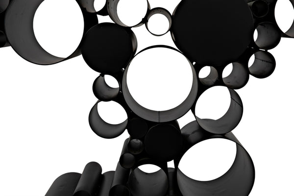 Noir Paradox Console Table: Modern Black Iron Frame with Glass Top for Eclectic Living Spaces & Entryways GCON371MTB