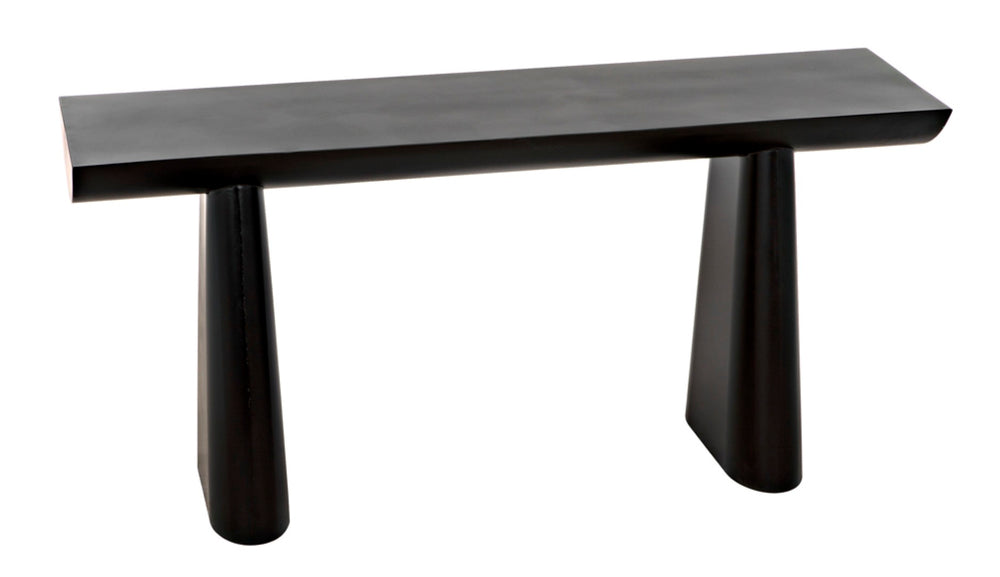 Noir Winston Console Table - Sleek Black Metal Design for Modern Entryways, Living Rooms & Hallways GCON375MTB