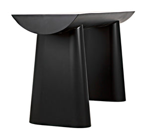 Noir Winston Console Table - Sleek Black Metal Design for Modern Entryways, Living Rooms & Hallways GCON375MTB