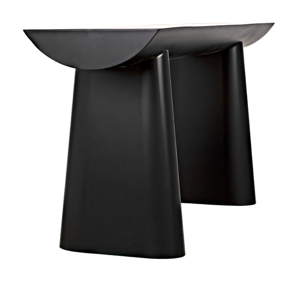 Noir Winston Console Table - Sleek Black Metal Design for Modern Entryways, Living Rooms & Hallways GCON375MTB