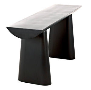 Noir Winston Console Table - Sleek Black Metal Design for Modern Entryways, Living Rooms & Hallways GCON375MTB