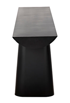Noir Winston Console Table - Sleek Black Metal Design for Modern Entryways, Living Rooms & Hallways GCON375MTB