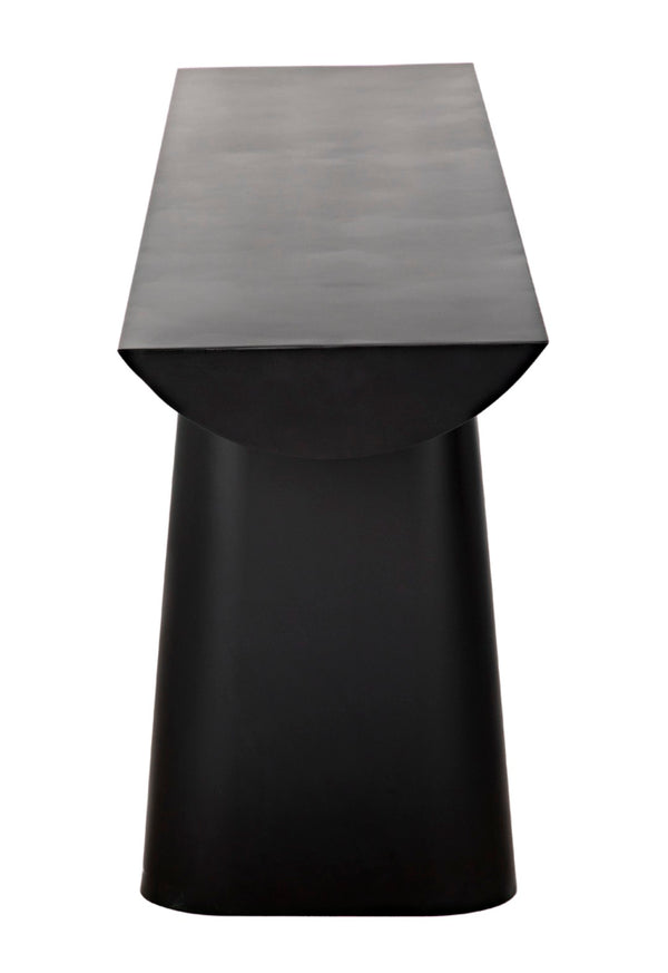 Noir Winston Console Table - Sleek Black Metal Design for Modern Entryways, Living Rooms & Hallways GCON375MTB