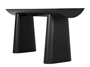Noir Winston Console Table - Sleek Black Metal Design for Modern Entryways, Living Rooms & Hallways GCON375MTB