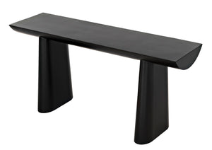 Noir Winston Console Table - Sleek Black Metal Design for Modern Entryways, Living Rooms & Hallways GCON375MTB