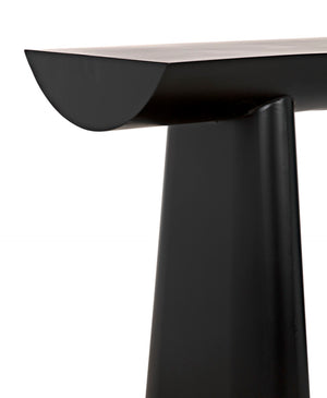 Noir Winston Console Table - Sleek Black Metal Design for Modern Entryways, Living Rooms & Hallways GCON375MTB