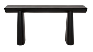 Noir Winston Console Table - Sleek Black Metal Design for Modern Entryways, Living Rooms & Hallways GCON375MTB