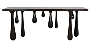 Noir Drop Console Table – Handcrafted Mahogany with Sculptural Design, Perfect for Entryways and Living Spaces Pale GCON377P