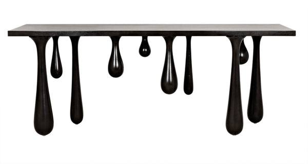 Noir Drop Console Table – Handcrafted Mahogany with Sculptural Design, Perfect for Entryways and Living Spaces Pale GCON377P