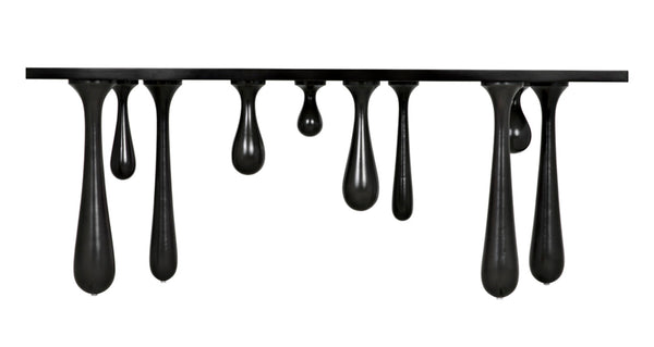 Noir Drop Console Table – Handcrafted Mahogany with Sculptural Design, Perfect for Entryways and Living Spaces Pale GCON377P