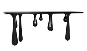 Noir Drop Console Table – Handcrafted Mahogany with Sculptural Design, Perfect for Entryways and Living Spaces Pale GCON377P