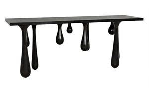 Noir Drop Console Table – Handcrafted Mahogany with Sculptural Design, Perfect for Entryways and Living Spaces Pale GCON377P
